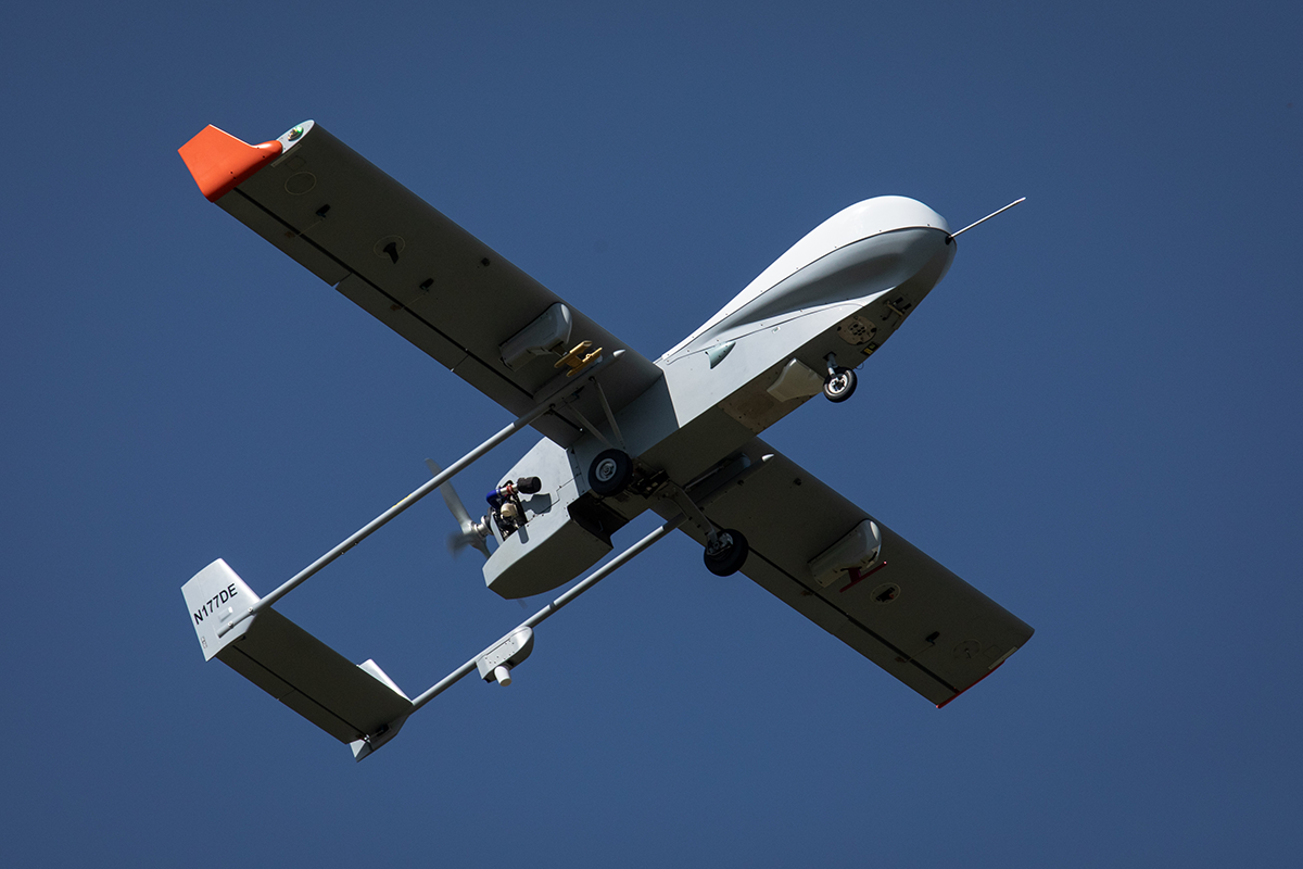 ARM’s ArcticShark soars overhead, capturing measurements to document during a May 2024 campaign in Oklahoma.