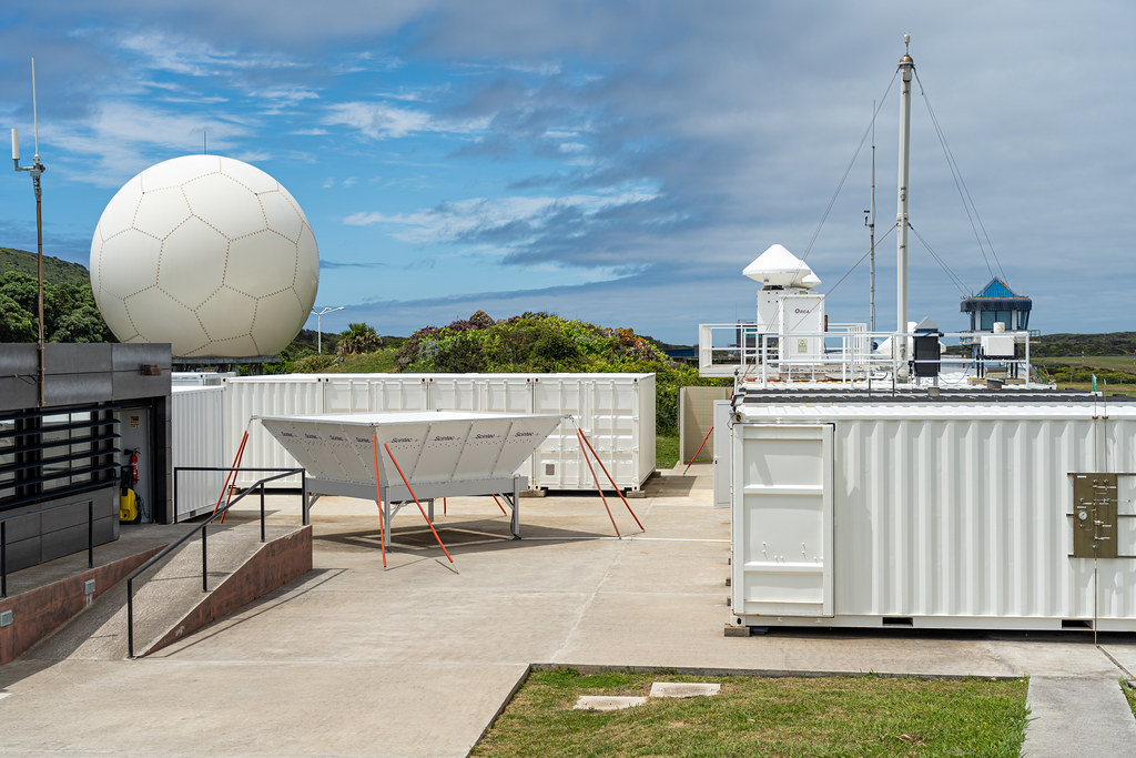 Atmospheric observatory with instruments. 