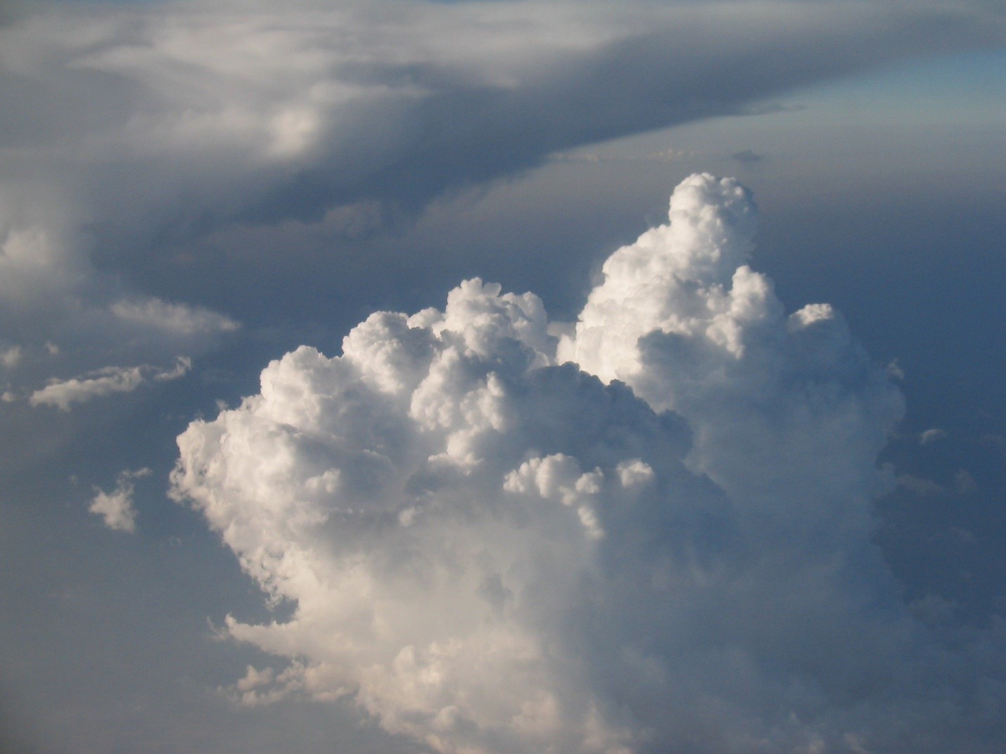 Convective clouds pictured from above.